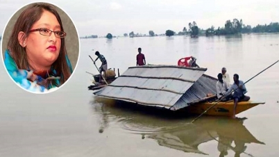 বন্যার্তদের জন্য পুতুলের বিশেষ নৌকা