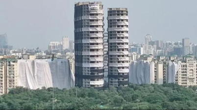 নিমিষে মাটিতে মিশে গেলো ৪০তলা ভবন