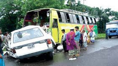 সিলেটে বাস-প্রাইভেটকার সংঘর্ষে নিহত ৫